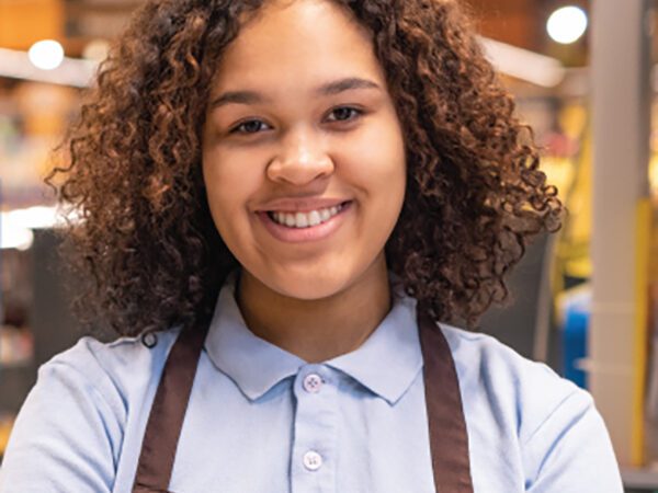 teen girl smiling